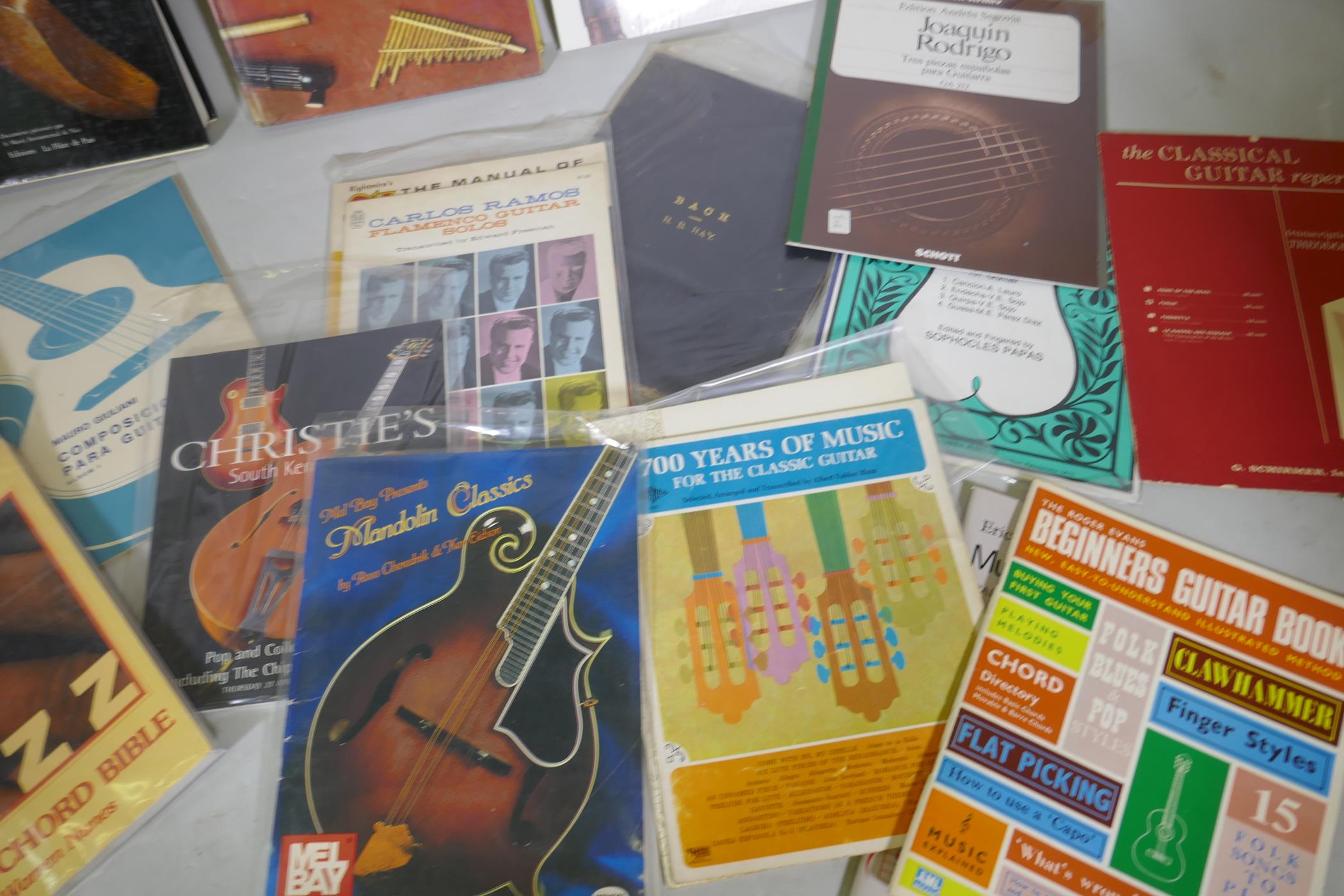 A collection of books, musical instruments, folk and African, guitars and instruction manuals - Image 5 of 5