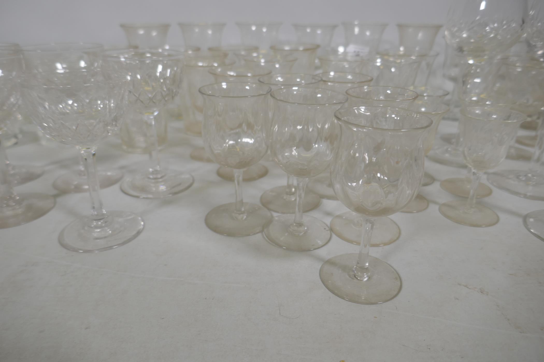 A quantity of drinking glasses, Webb's tumblers, wine,  liqueur and brandy - Image 2 of 6
