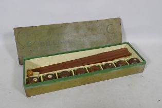 The Royal Game of Billiard Bowls by Taylor-Rolf, in original box, 48cm long