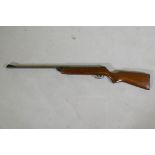 A BSA Meteor break barrel air rifle, serial no ZE07394, 105cm long