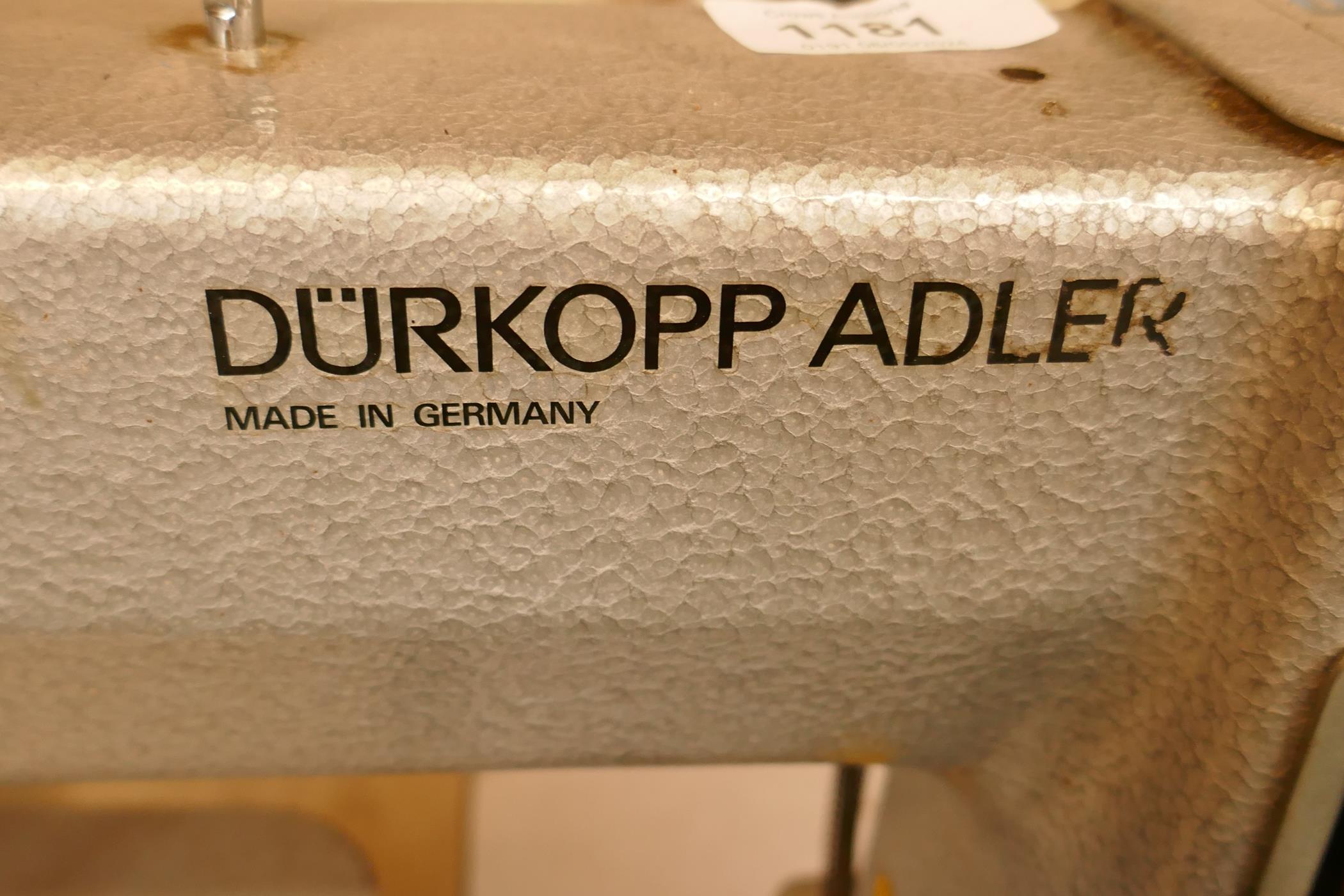 A Durkopp Adler type KO69 industrial sewing machine with bench - Image 2 of 5