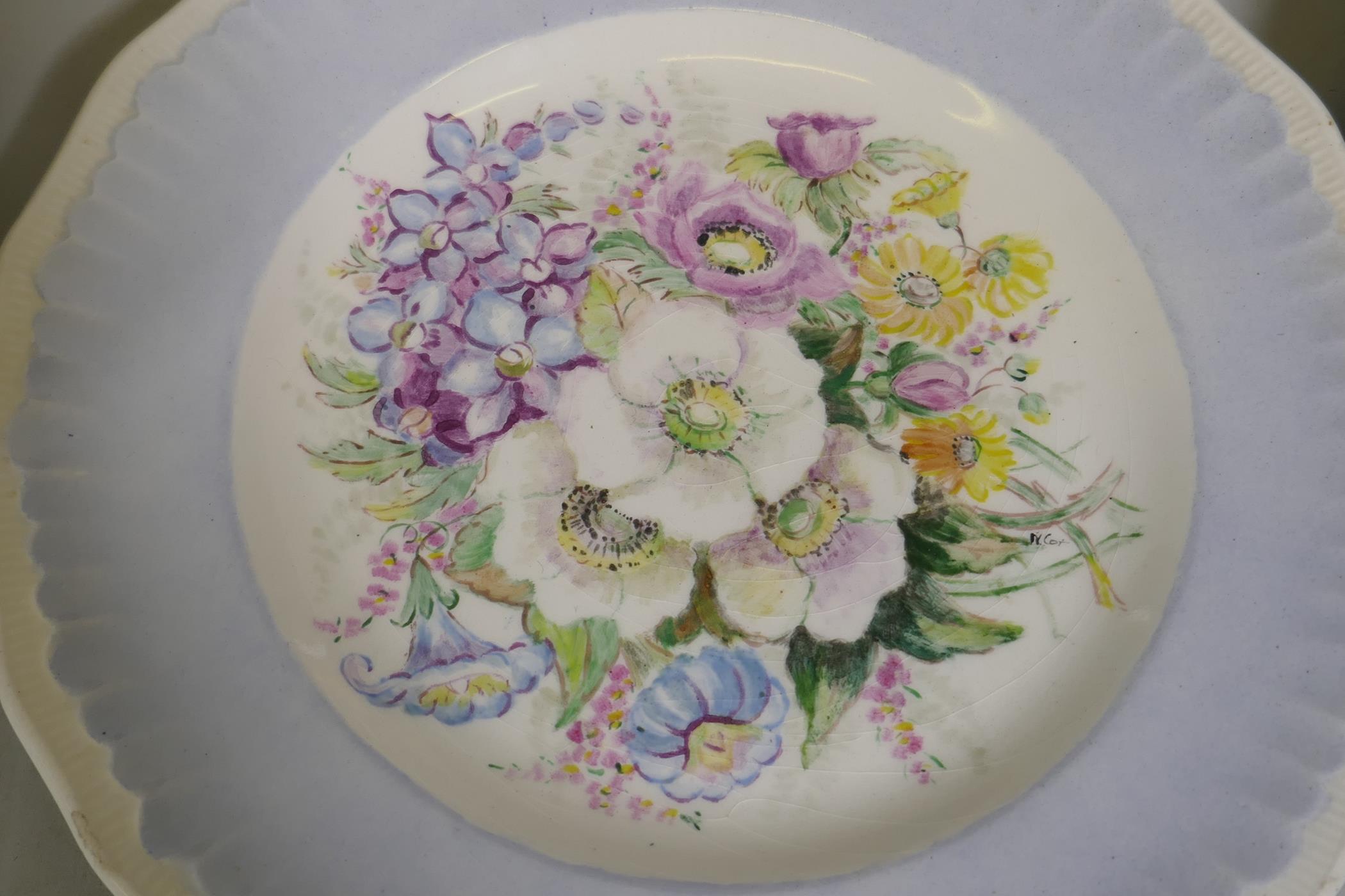 A Spode Copeland's part dessert service, a Wedgwood cabinet plate with hand painted fruit still life - Image 5 of 5