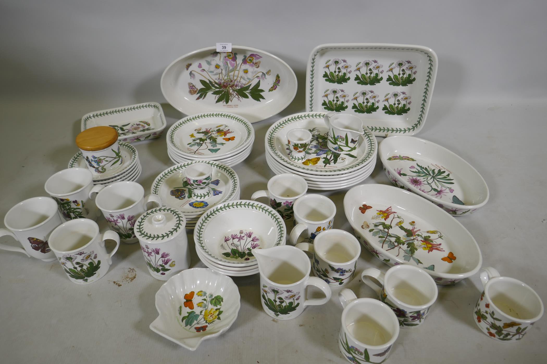 A Portmeirion Botanic Garden six place part dinner service