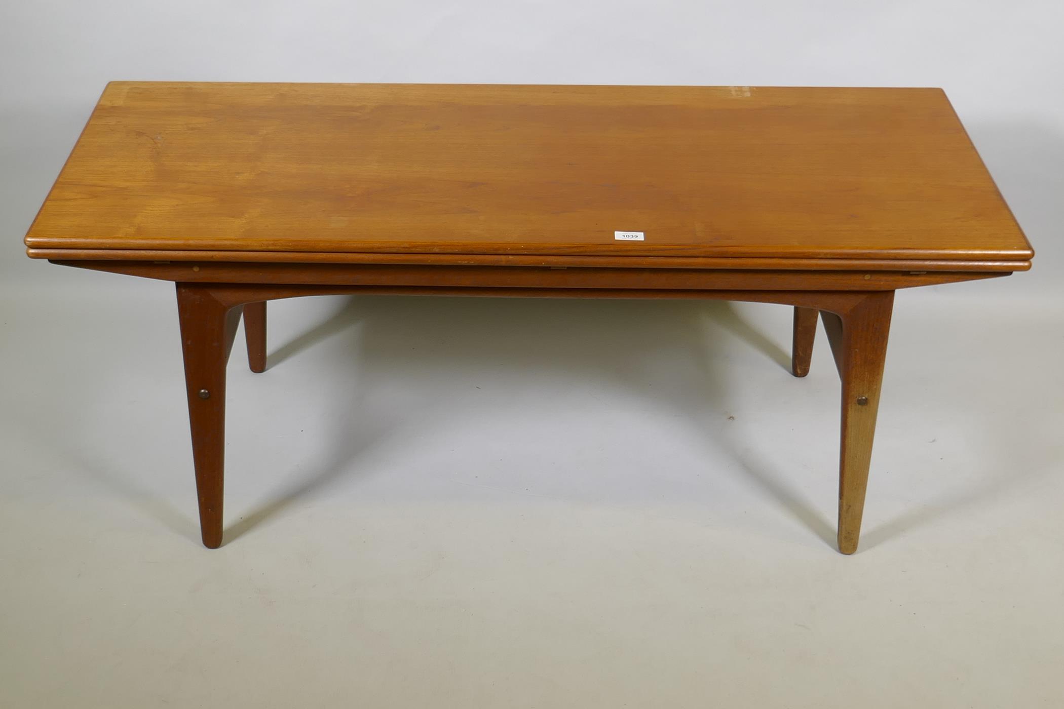 A Danish mid century teak Elevator coffee/dining table, designed by Kai Kristiansen for Vildbjerg - Image 2 of 7