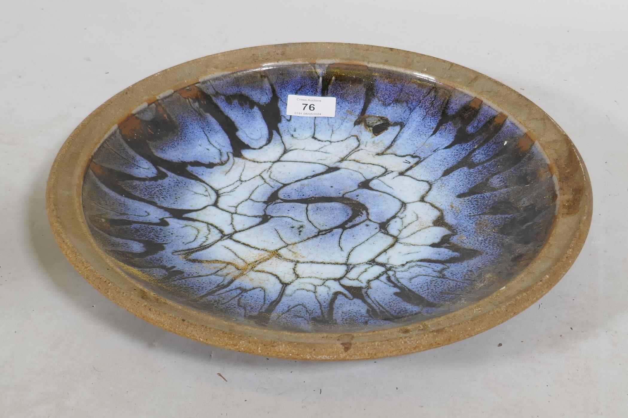 Bryan Newman for Aller Studio Pottery, ceramic charger, 36cm diameter - Image 2 of 4