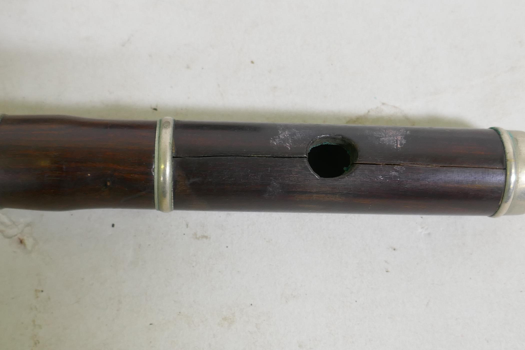 A piccolo in wood case,AF, 30cm long - Image 3 of 3