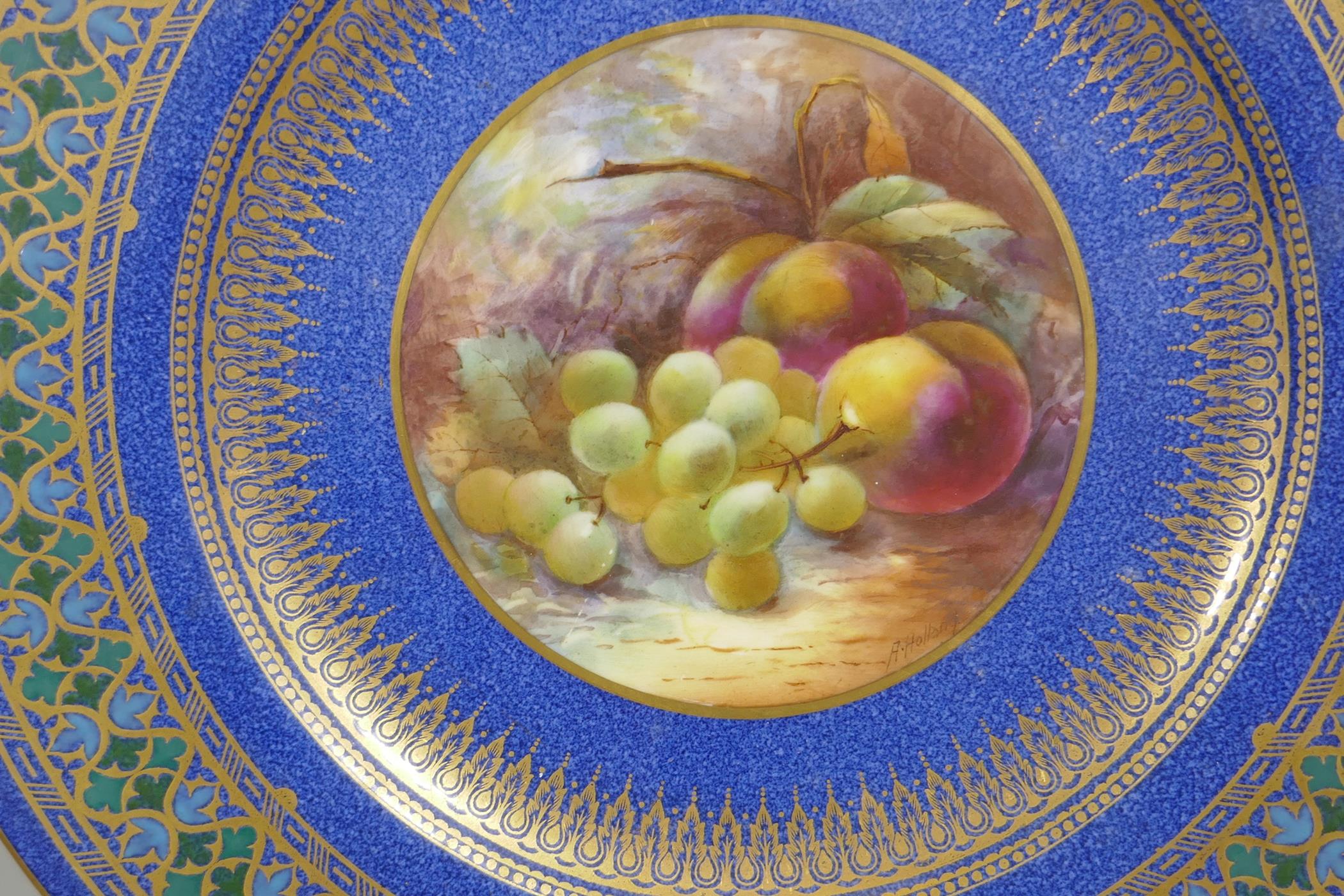 A Spode Copeland's part dessert service, a Wedgwood cabinet plate with hand painted fruit still life - Image 3 of 5