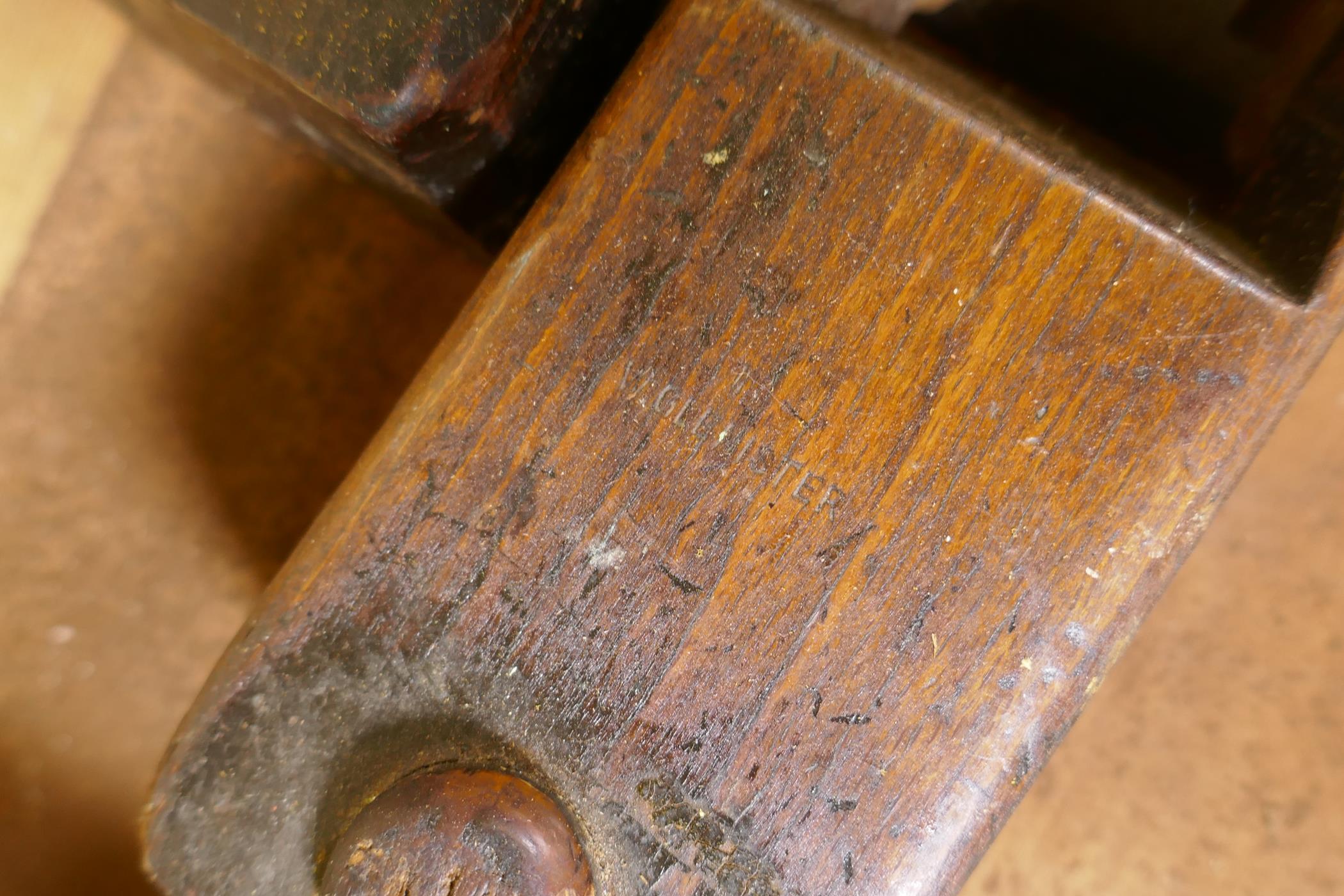 A vintage painted tool chest containing a collection of carpenter's tools, 78 x 43cm, 47cm high - Image 5 of 7