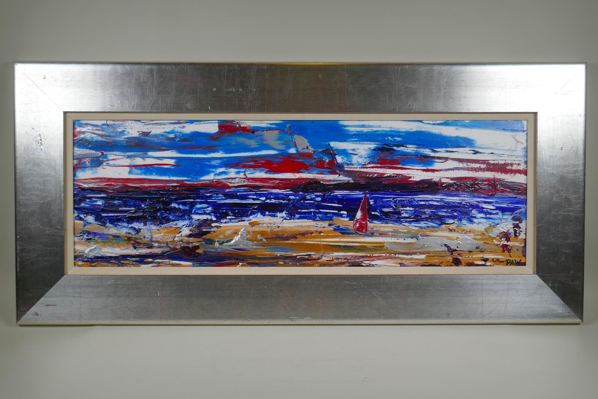 Paul A. Wallace, Surf Ups, St Andrews, acrylic on canvas 2005, 90 x 30cm - Image 2 of 4