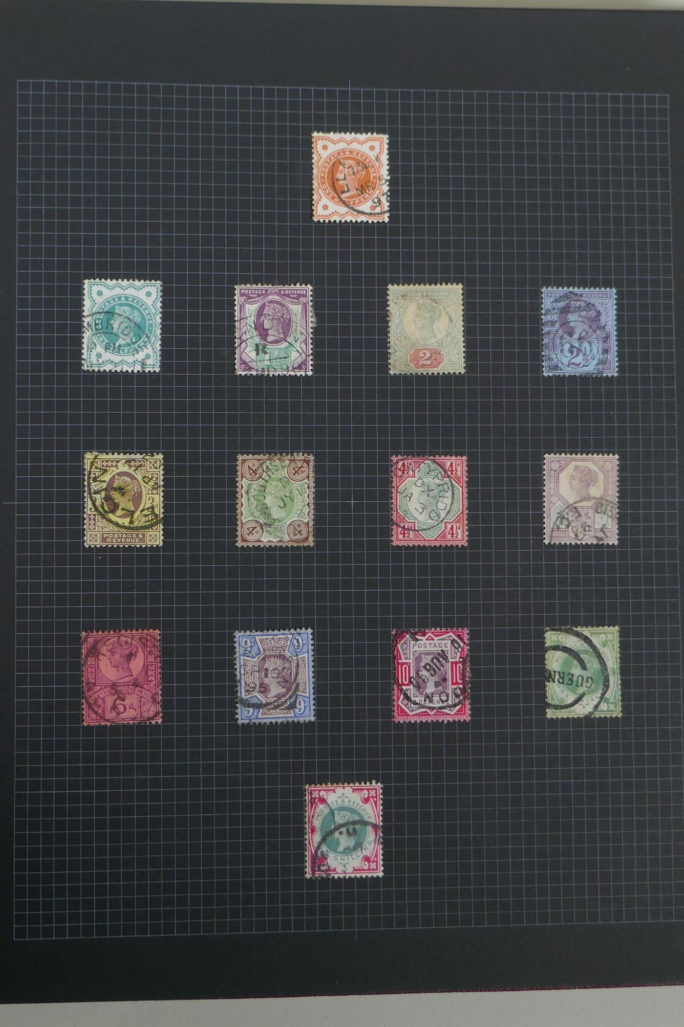 An album of C19th to early C20th British stamps to include a Penny Black with four good margins - Image 8 of 9
