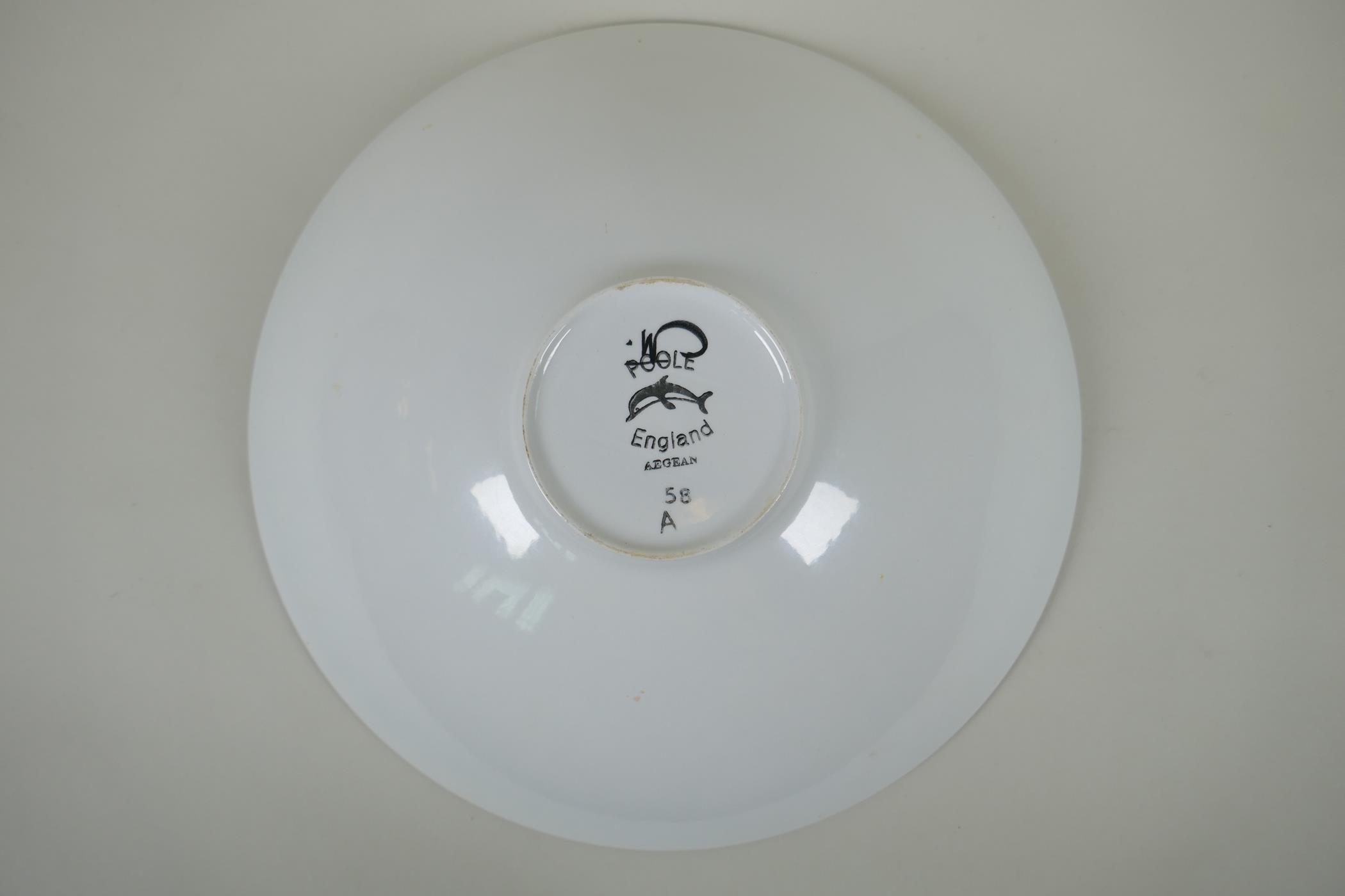 A Poole Pottery Aegean leaf design bowl, 34cm diameter - Image 3 of 4