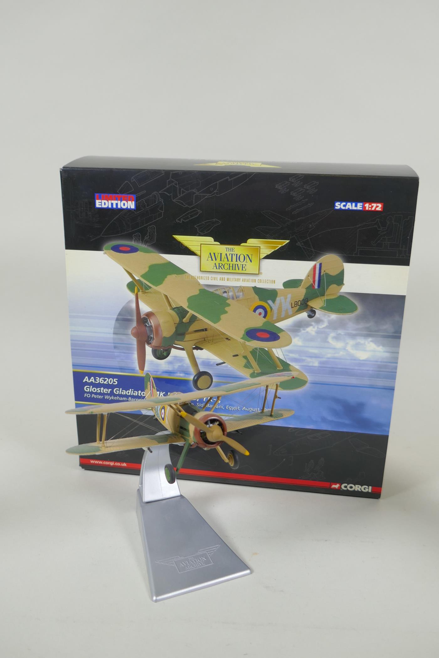 Four Corgi limited edition Aviation Archive diecast 1:72 scale models, including a Hawker Hart, - Image 4 of 6