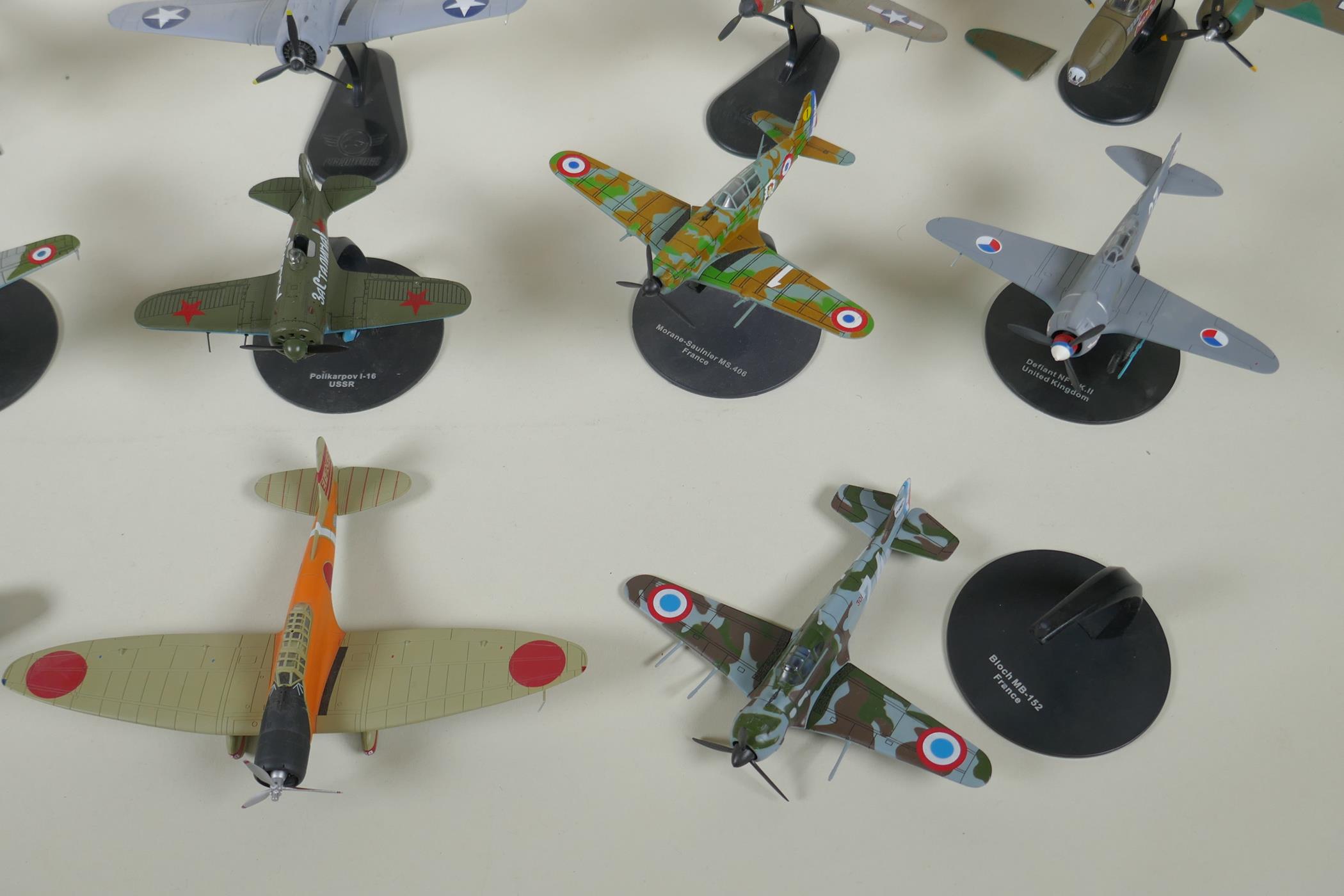 Thirteen assorted 1:72 scale model aircraft including Corgi, Hobby Master, Falcon Models etc, four - Image 7 of 9