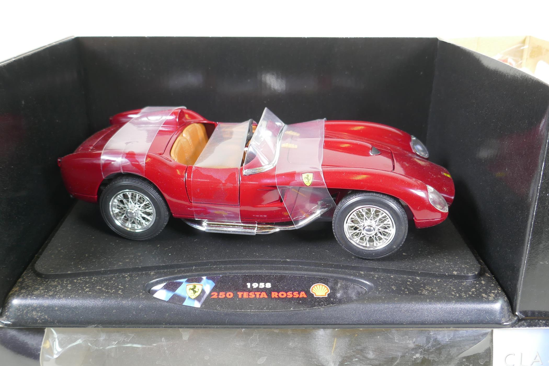 A Burago 1/18 scale model Bugatti Type 59 1934, and a Collezione Classico 1/18 scale model Ferrari - Image 2 of 6