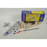 A vintage Frog single seat Fighter Mk V model aircraft, in original box, appears complete