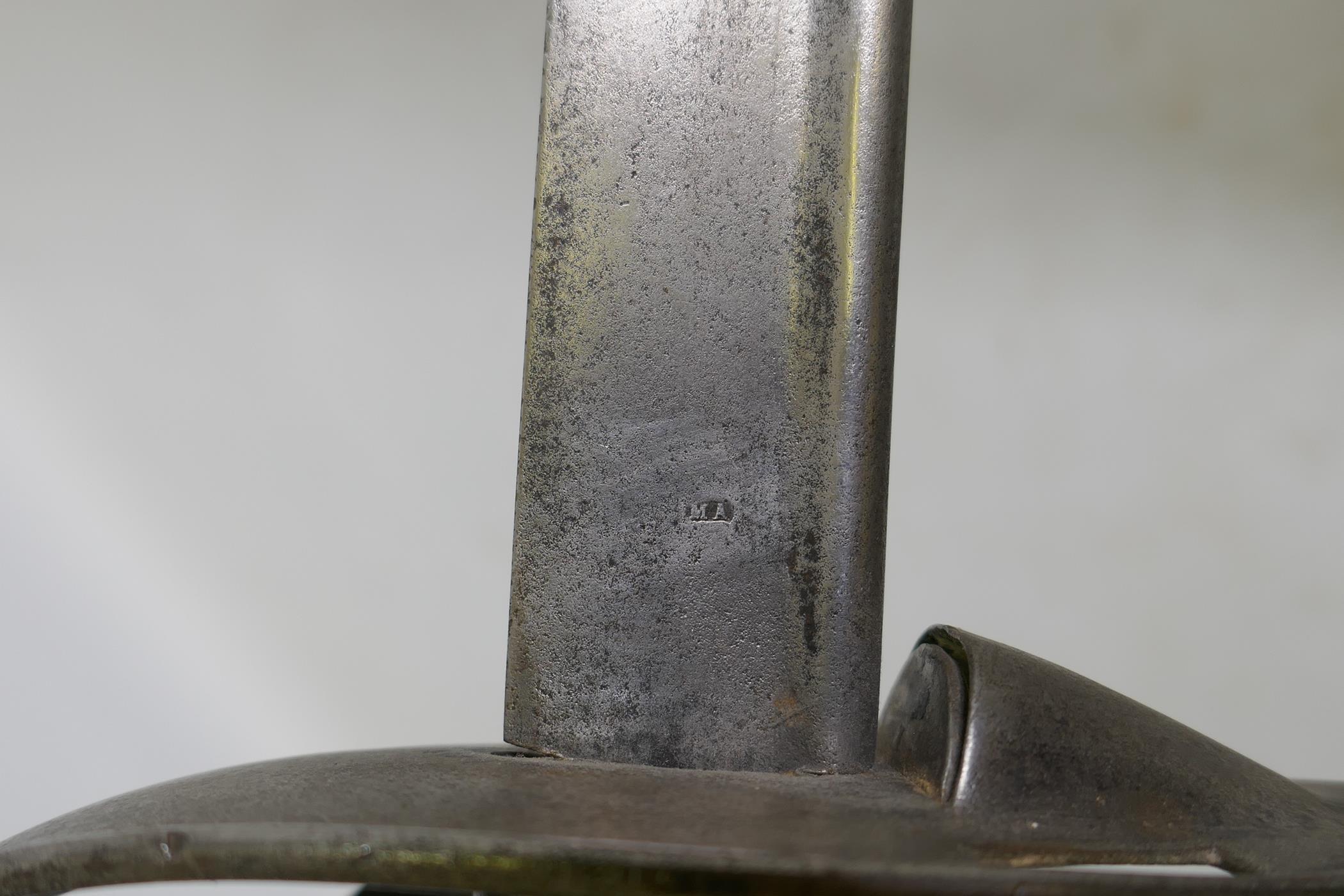 A late C19th Continental cavalry sword, indistinctly marked to the blade and marked A7460 to the - Image 4 of 7