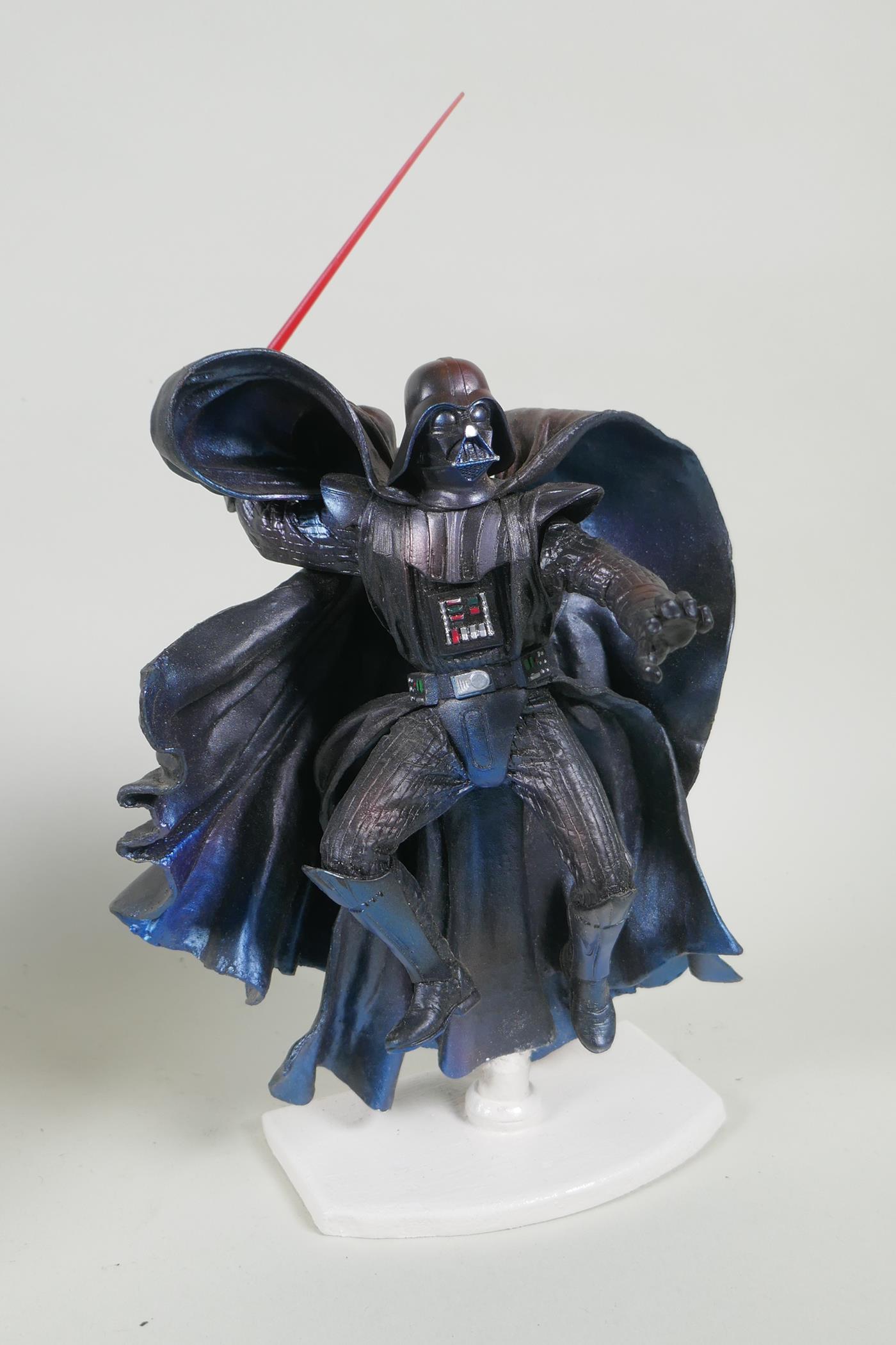 Two vintage Star Wars Darth Vader figures, largest  26cm high, adapted - Image 4 of 4