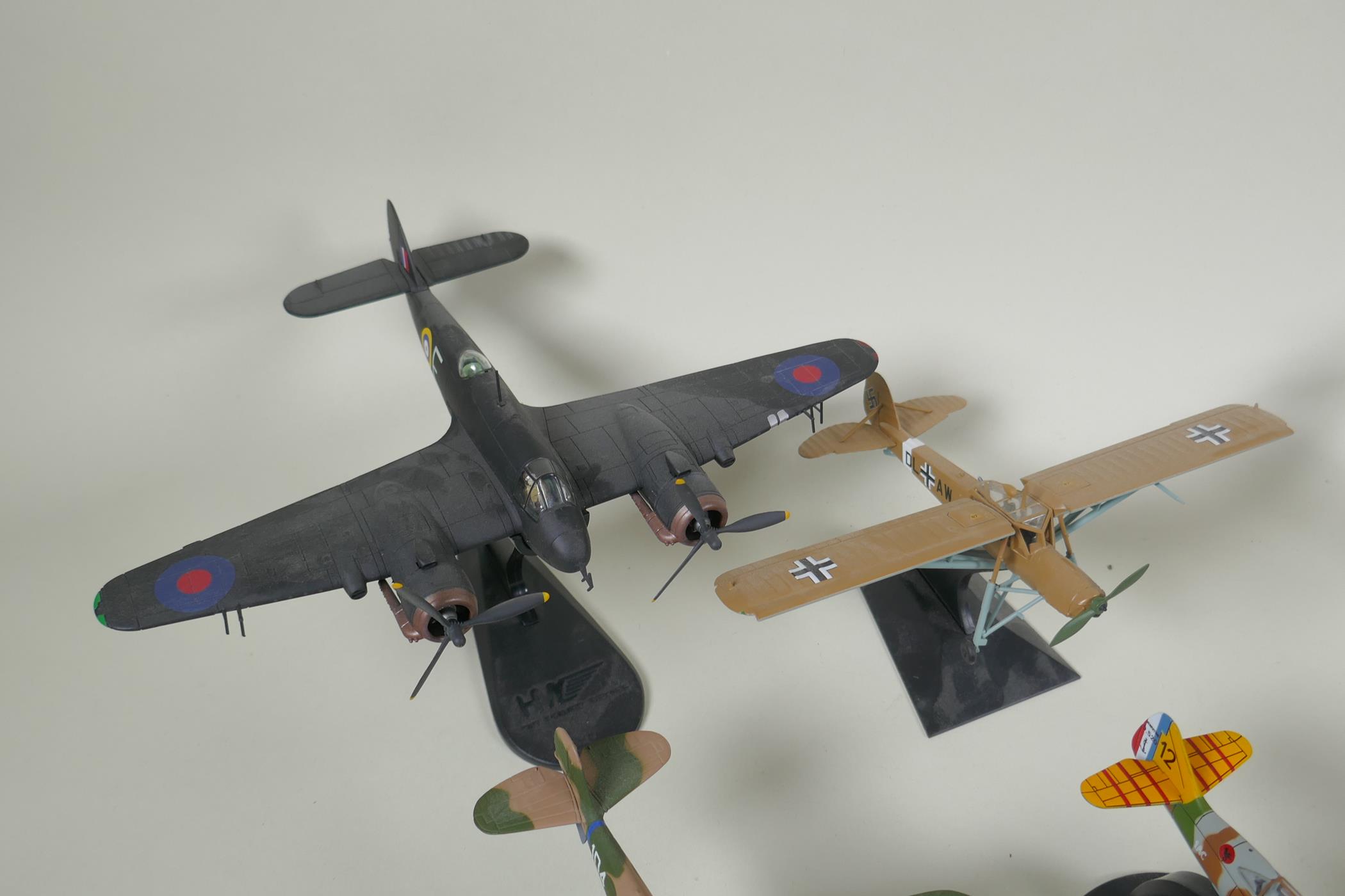Thirteen assorted 1:72 scale model aircraft including Corgi, Hobby Master, Falcon Models etc, four - Image 3 of 9