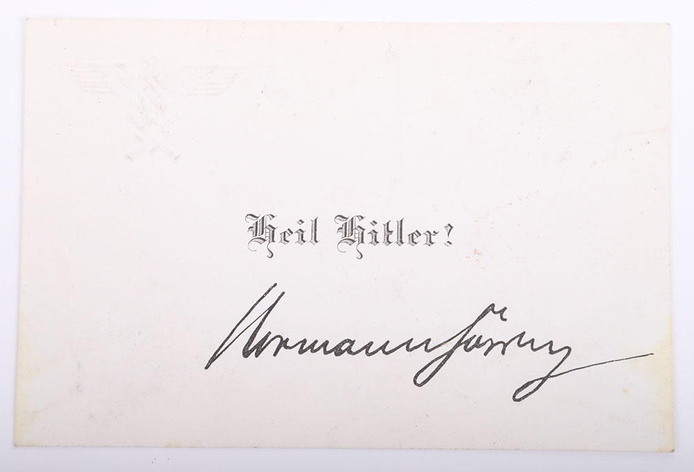 HERMANN GORING CALLING CARD