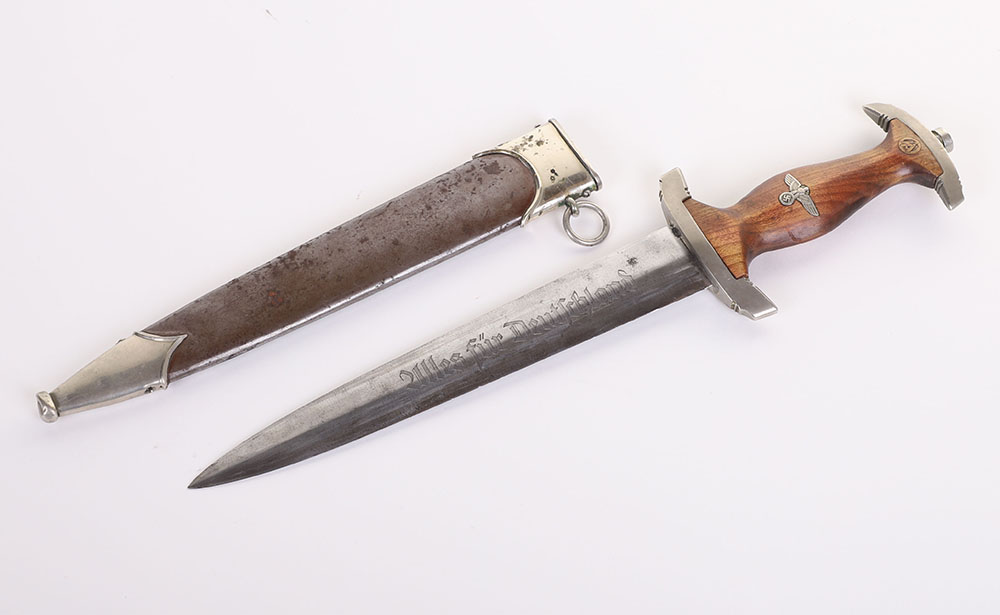 THIRD REICH SA (STURMABTEILUNG) DRESS DAGGER WITH NAME ETCHED TO BLADE - Image 3 of 14