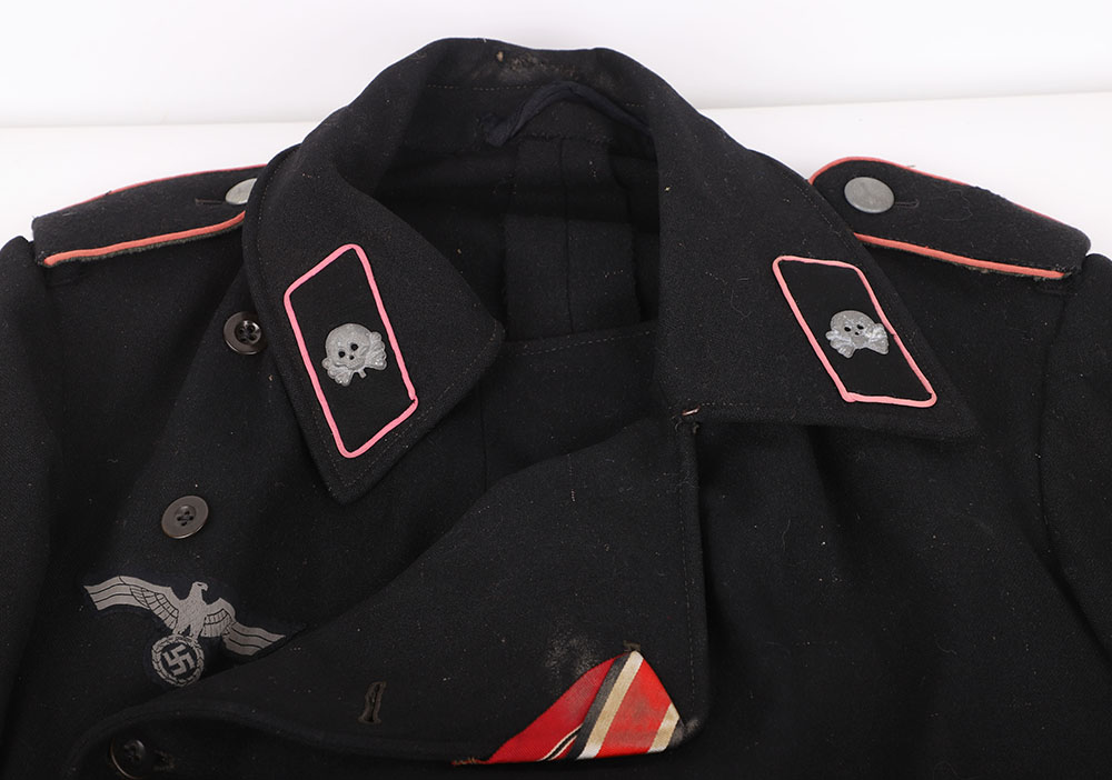 WW2 GERMAN PANZER BLACK WRAPOVER TUNIC - Image 2 of 37