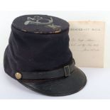 US CIVIL WAR PERIOD UNION INFANTRY FORAGE CAP W/ VERBAL ID & MUSTER ROLL, this belonged to Private G