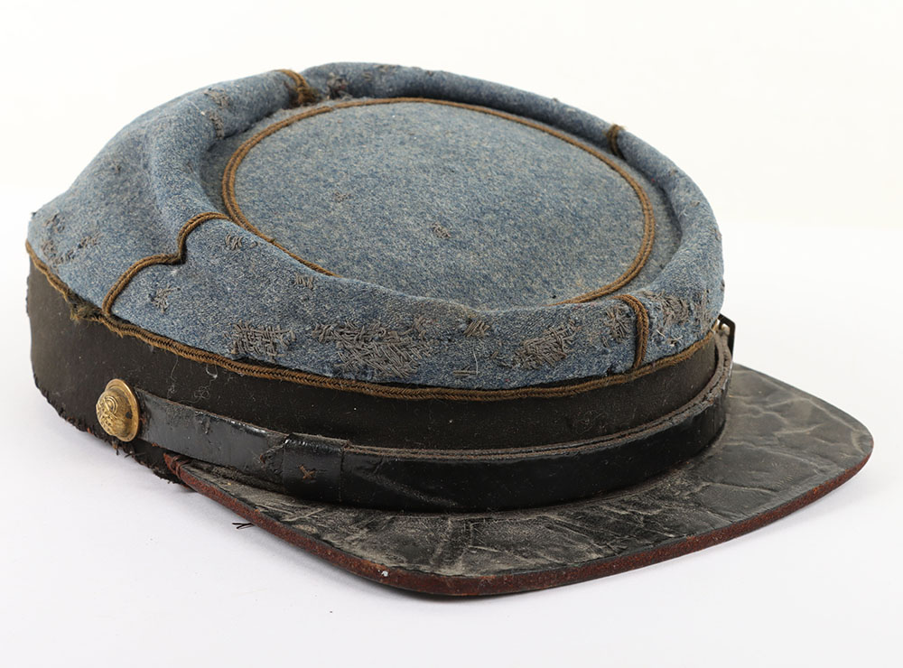 US CIVIL WAR PERIOD CONFEDERATE MILITIA OFFICERS KEPI FROM GEORGIA - Image 2 of 8