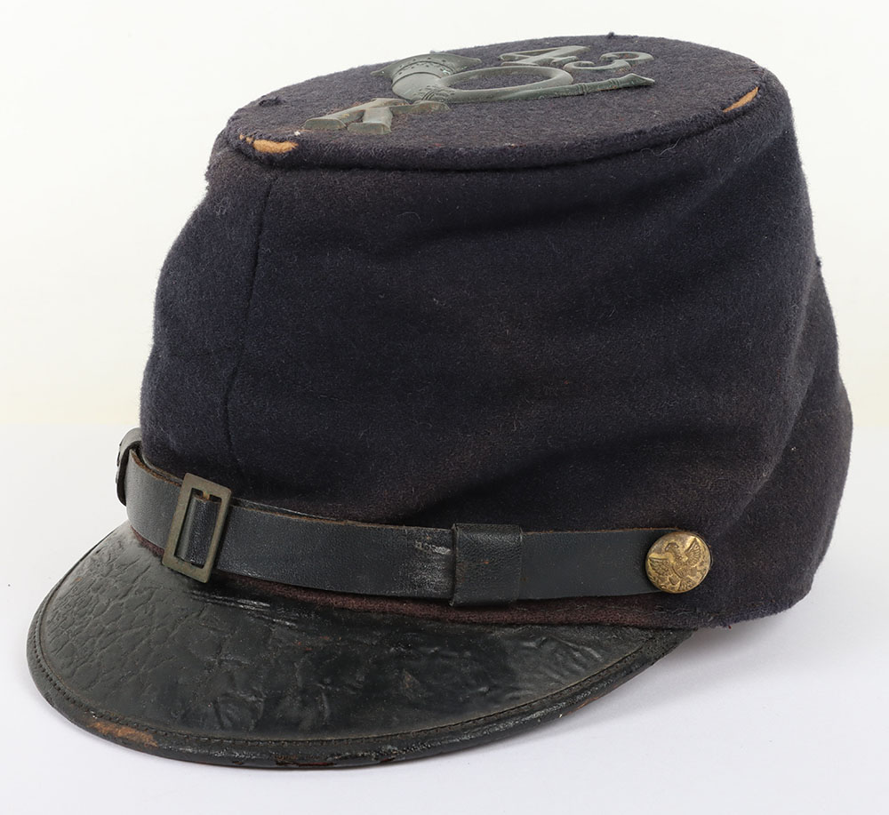 US CIVIL WAR PERIOD UNION INFANTRY FORAGE CAP W/ VERBAL ID & MUSTER ROLL, this belonged to Private G - Image 8 of 15