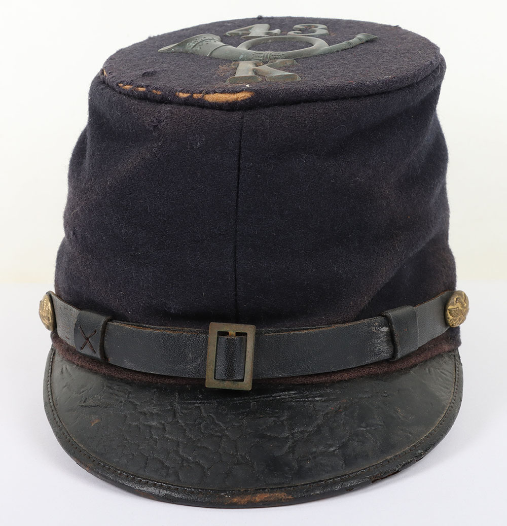 US CIVIL WAR PERIOD UNION INFANTRY FORAGE CAP W/ VERBAL ID & MUSTER ROLL, this belonged to Private G - Image 6 of 15