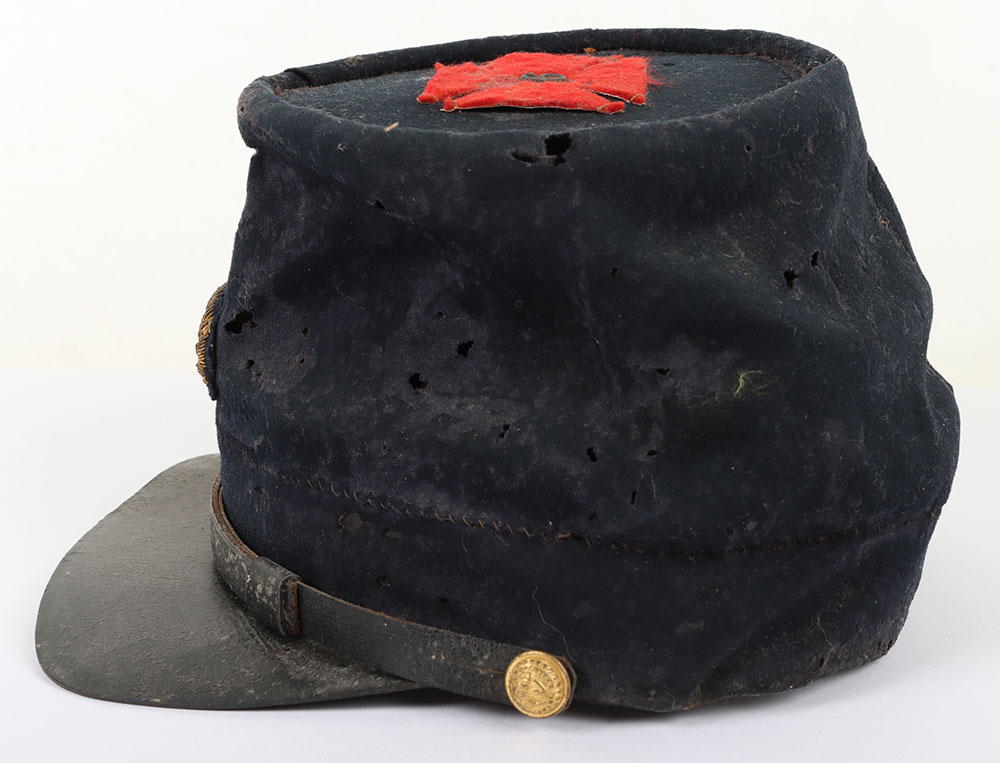 US CIVIL WAR PEREIOD UNION OFFICER FORAGE CAP W/ CORPS BADE - Image 5 of 11