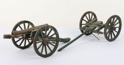 TOY CANNON & LIMBER, APPEARS TO BE A 12 POUND NAPOLEAN