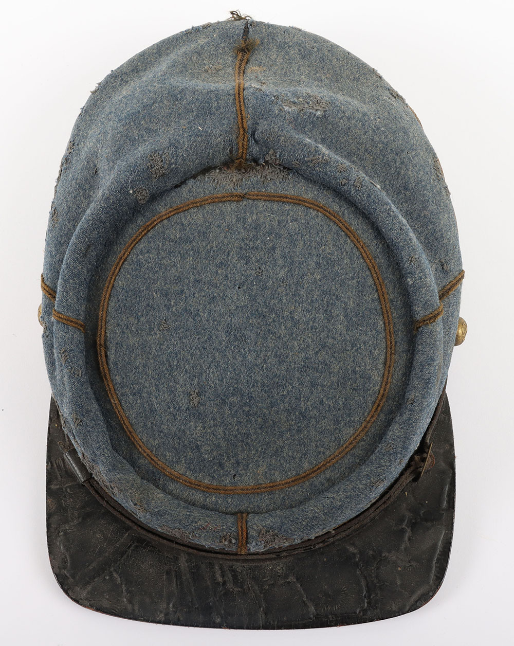 US CIVIL WAR PERIOD CONFEDERATE MILITIA OFFICERS KEPI FROM GEORGIA - Image 7 of 8