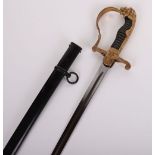 WW2 GERMAN ARMY OFFICERS LION HEAD SWORD