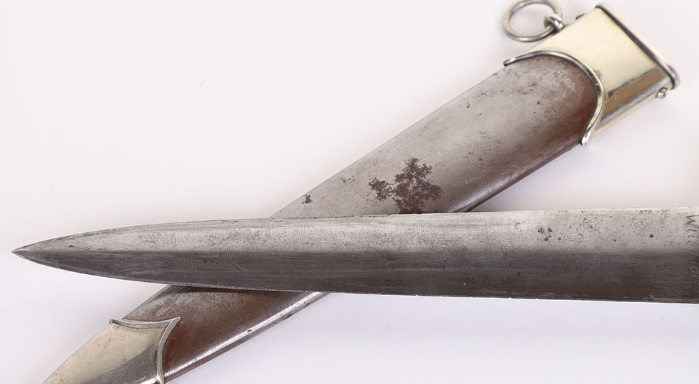 THIRD REICH SA (STURMABTEILUNG) DRESS DAGGER WITH NAME ETCHED TO BLADE - Image 13 of 14