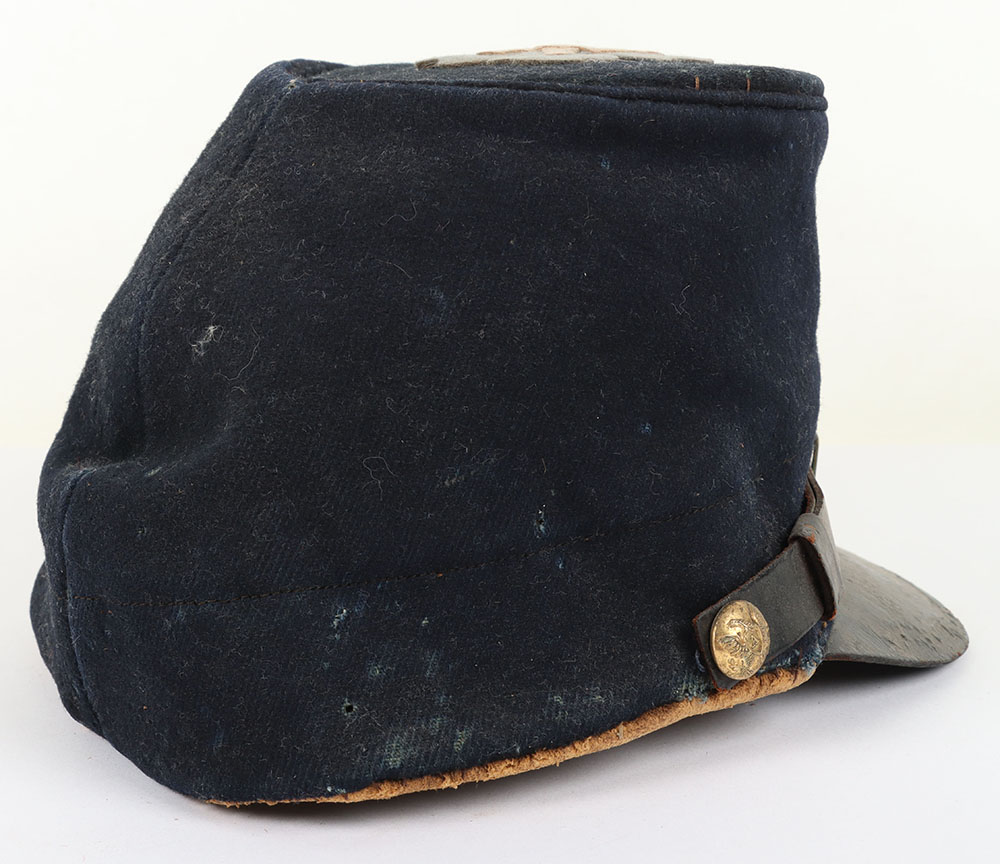 US CIVIL WAR PERIOD UNION 18TH CORPS ARTILLERY EM FORAGE CAP - Image 7 of 12