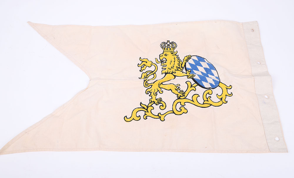 GERMAN WWl – 1920’S PENNANT FOR A LANCE, BAVARIAN COAT-OF-ARMS - Image 4 of 5