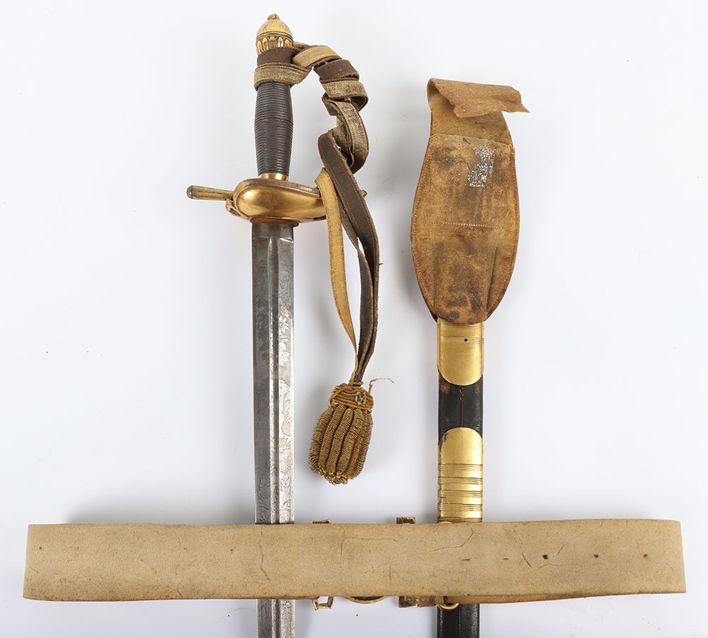 US AMES MODEL 1834 GENERALS & GENERAL STAFF OFFICERS SWORD WITH BELT AND BUCKLE - Image 2 of 33