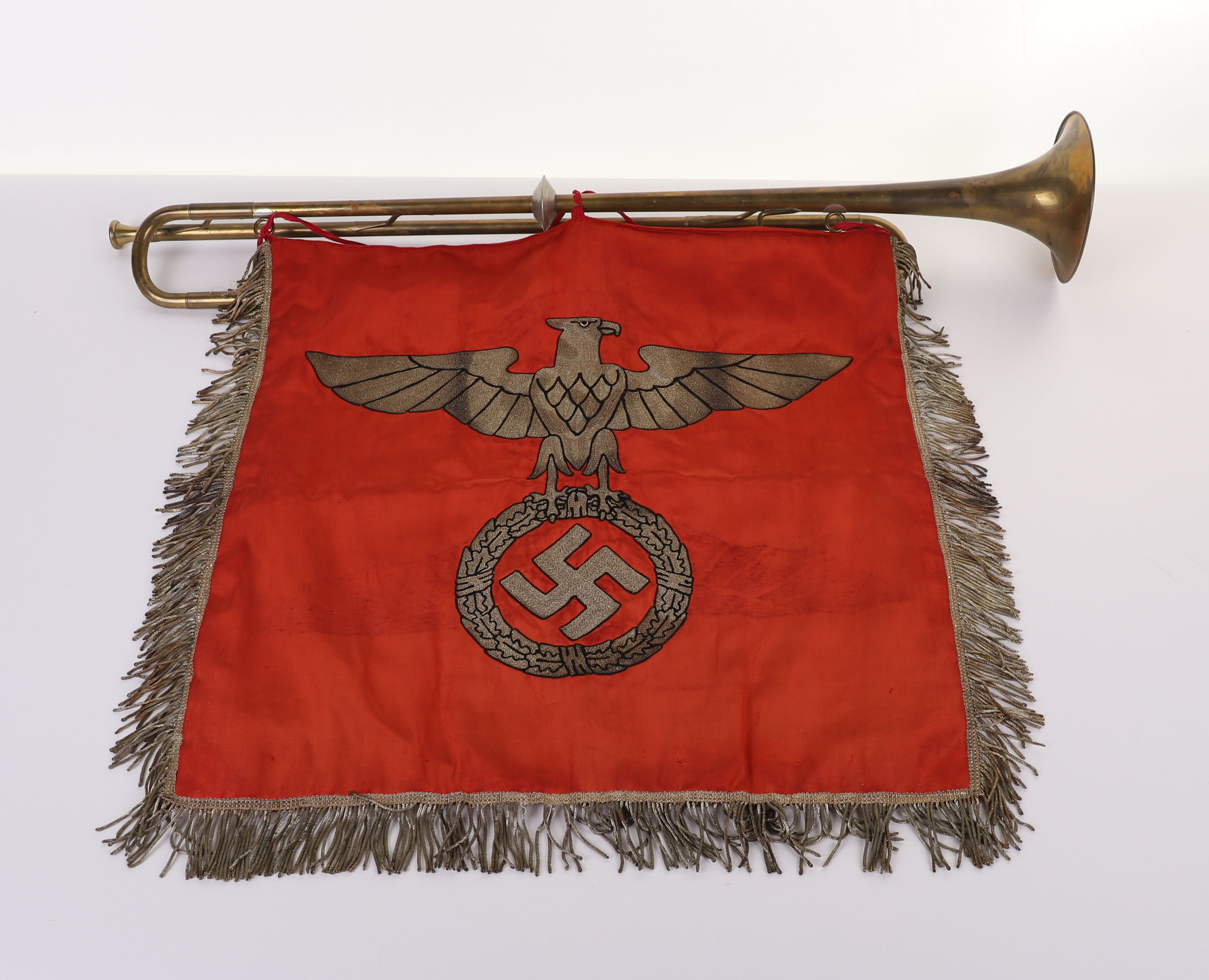 THIRD REICH SA (STURMABTEILUNG) TRUMPET BANNER - Image 2 of 18