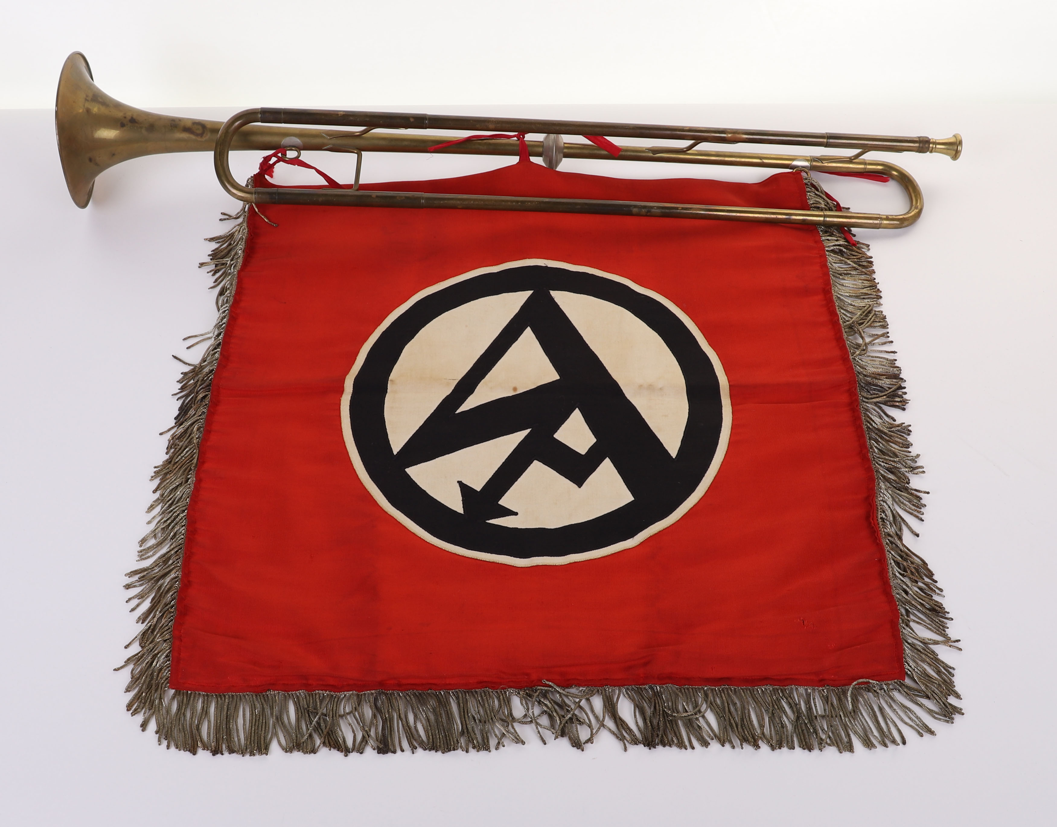 THIRD REICH SA (STURMABTEILUNG) TRUMPET BANNER - Image 7 of 18