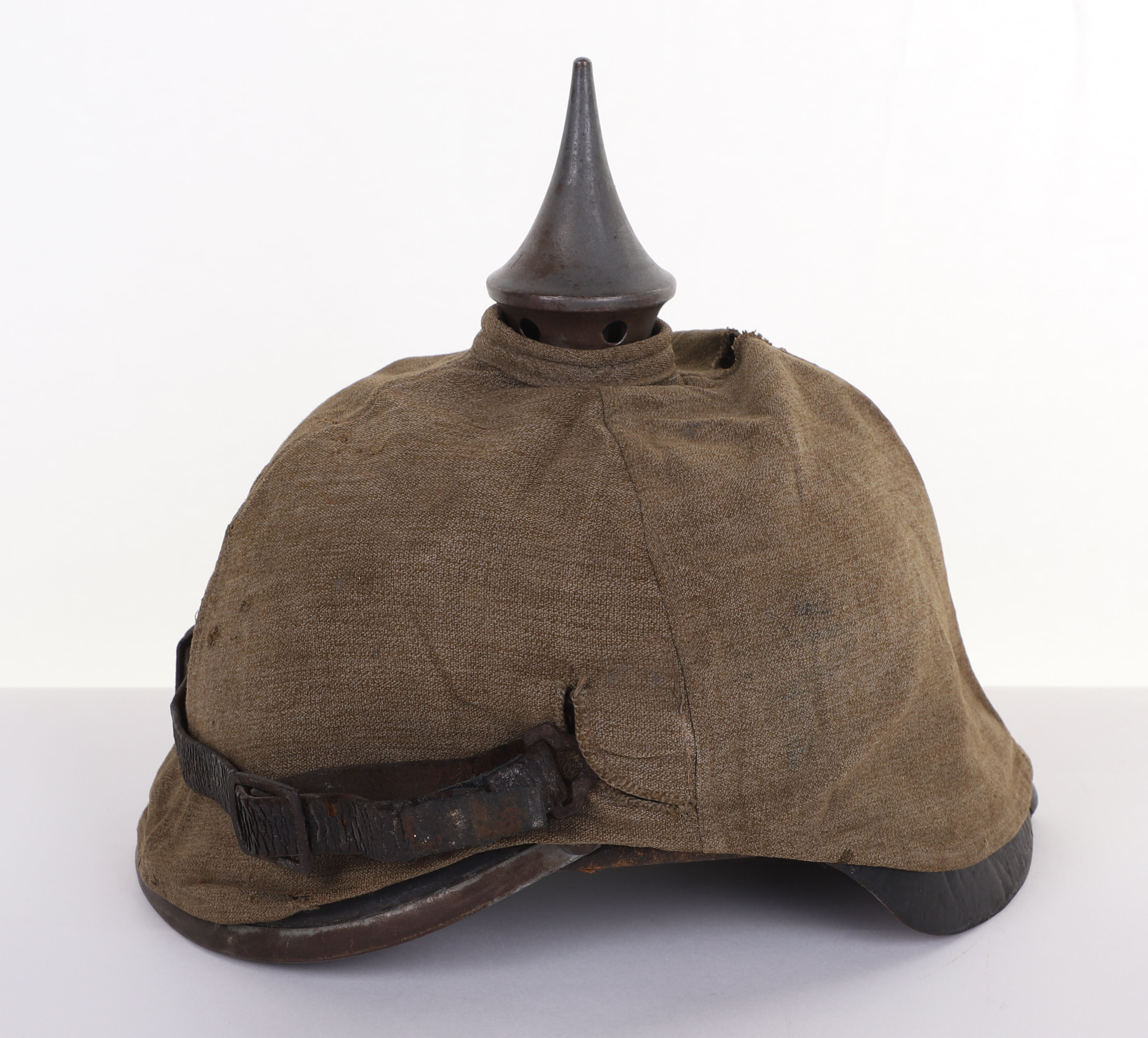 WW1 GERMAN BADEN M-15 PICKELHAUBE WITH TRENCH COVER - Image 2 of 12