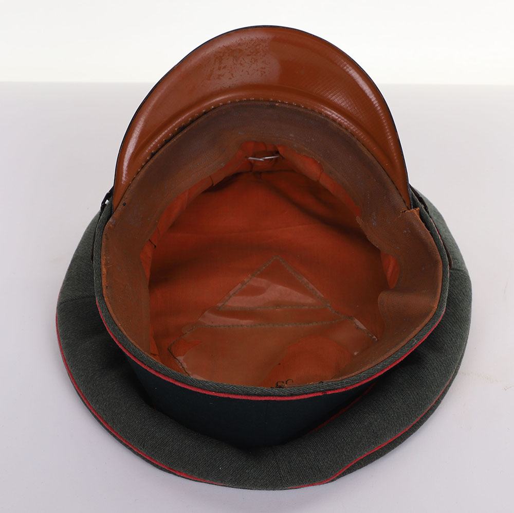 WWII GERMAN HEER PANZER EM VISOR HAT - Image 8 of 12