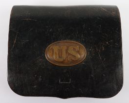 US CIVIL WAR RARE LARGE SIZE UNION CARTRIDGE BOX