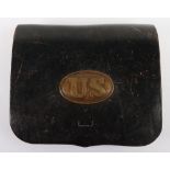 US CIVIL WAR RARE LARGE SIZE UNION CARTRIDGE BOX