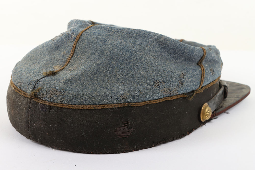 US CIVIL WAR PERIOD CONFEDERATE MILITIA OFFICERS KEPI FROM GEORGIA - Image 6 of 8