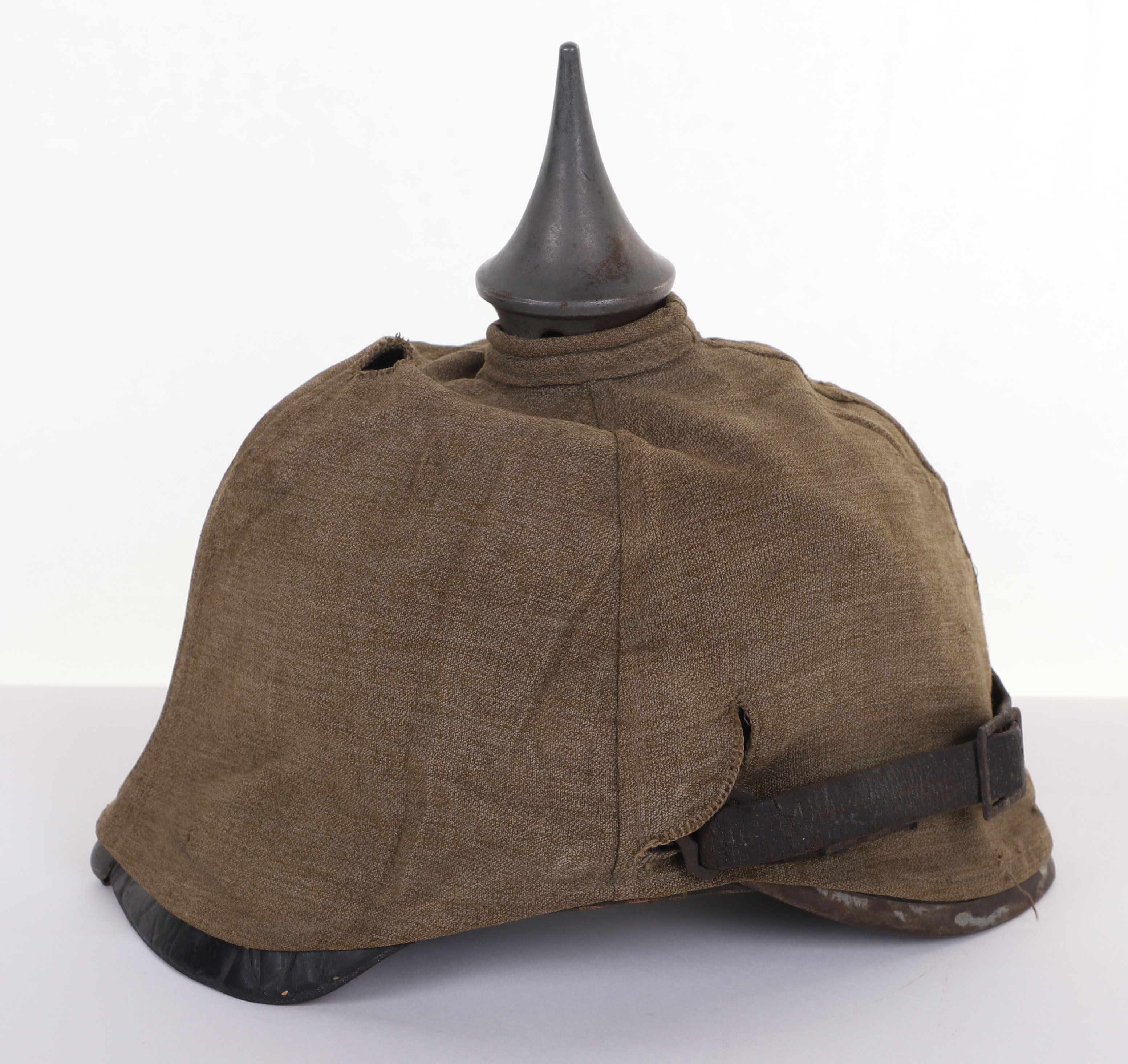 WW1 GERMAN BADEN M-15 PICKELHAUBE WITH TRENCH COVER - Image 4 of 12