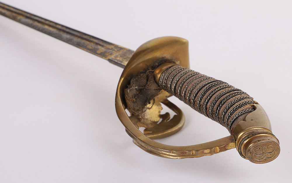 IMPERIAL GERMAN PRUSSIAN BLUE GILT AND DAMASCUS PRESENTATION OFFICERS SWORD - Image 4 of 21