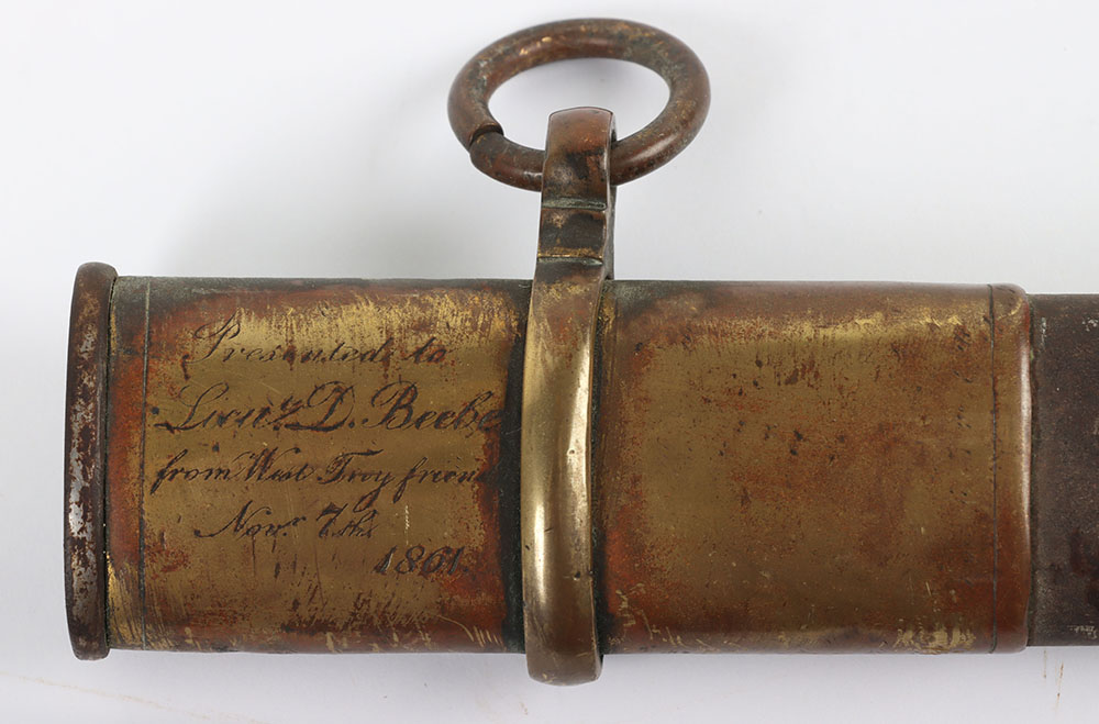 US MODEL 1860 STYLE PRESESENTASION SWORD W/ PHOTO FROM A MEMBER OF THE 7TH REGIMENT NEW YORK CAVALRY - Image 10 of 19