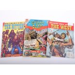 3 MID-CENTURY VINTAGE COMIC BOOKS PERTAINING TO WYATT EARP