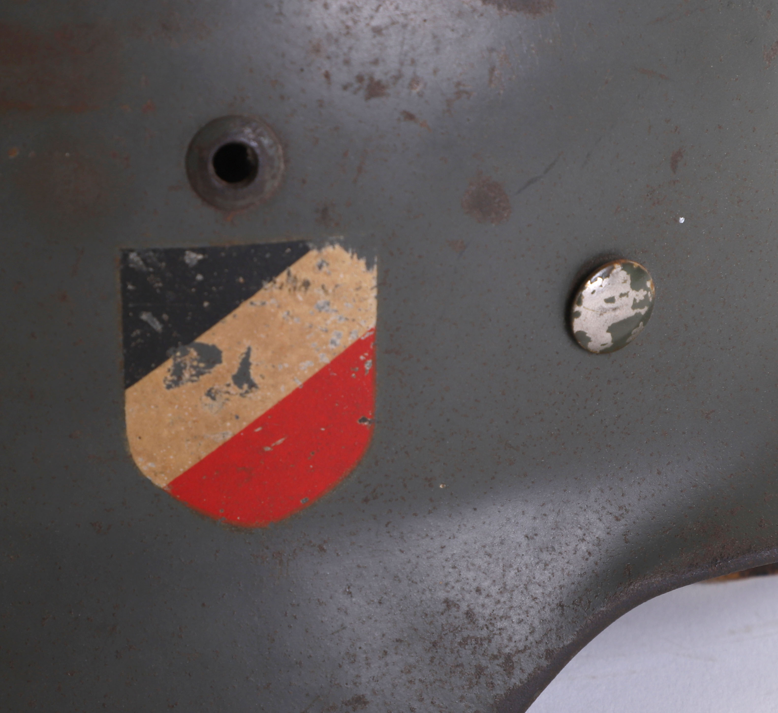 WWII GERMAN HEER M-35 DOUBLE-DECAL HELMET - Image 6 of 14