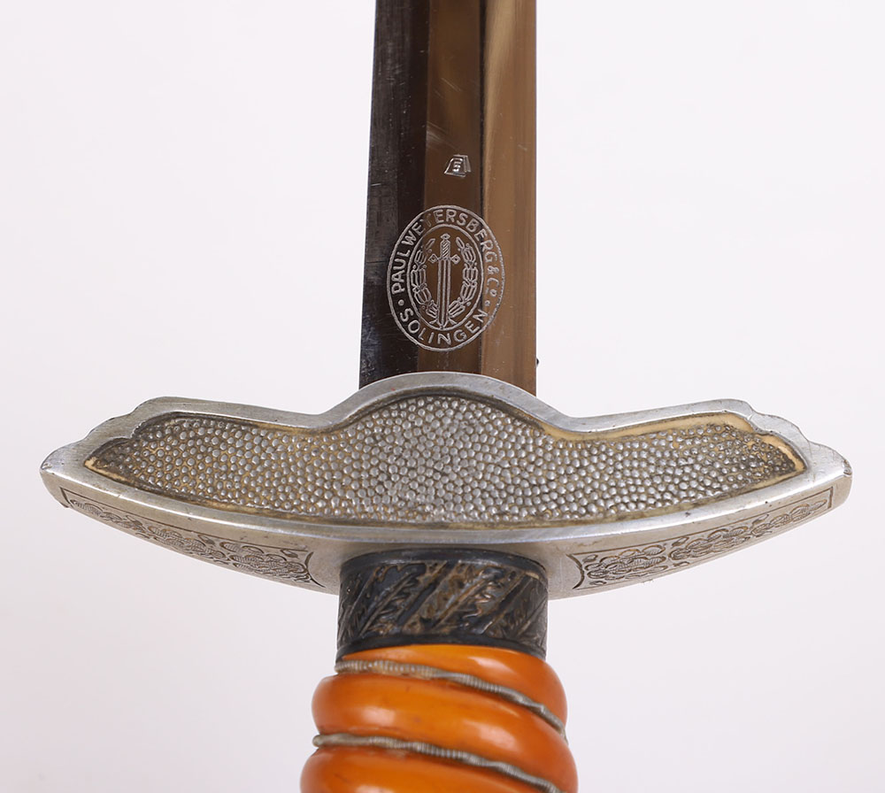 WW2 GERMAN LUFTWAFFE 2ND PATTERN DRESS DAGGER BY PAUL WEYERSBERG & CO, SOLINGEN, - Image 12 of 12